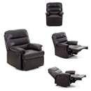 Poltrona Relax Reclinabile Manuale in Similpelle Mara Marrone