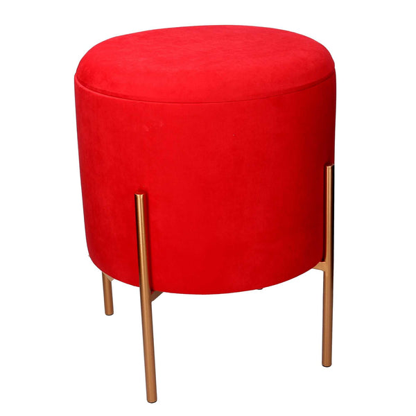 Pouf Contenitore Ø40xh51 cm in Tessuto Rosso prezzo