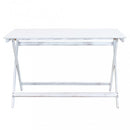 Tavolo Pieghevole 120x70x74 h cm in Legno di Acacia Bianco