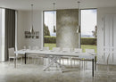 Tavolo Allungabile 120-380x90x77 cm Volantis Bianco Frassino Telaio Bianco 