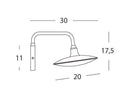 Applique da Esterno a LED 20W 4000K Sovil Grigio