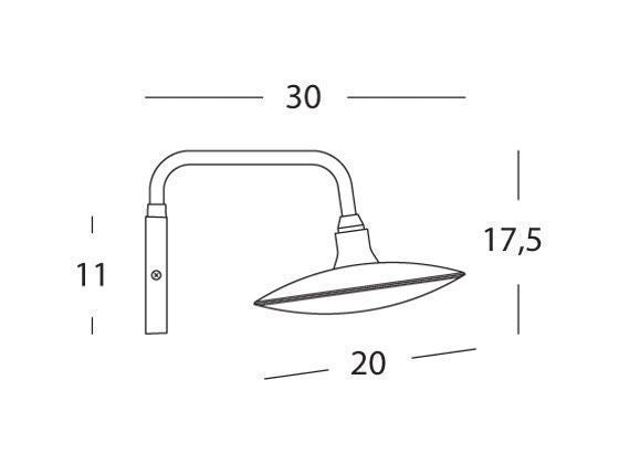 Applique da Esterno a LED 20W 4000K Sovil Grigio