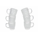 Set 6 Tazzine da Caffè Ø6x7 cm in Vetro Trasparente VdE Tivoli 1996 Geometrie