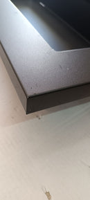 Camino a Bioetanolo da Parete 90x12x40 cm in Acciaio Inox Nero Seconda Scelta