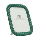 Cornice Block 26x1,8x31 cm in Poliresina e Vetro Verde