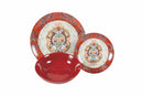 Servizio Piatti 18 Pezzi in Porcellana e Gres Multicolor Villa d'Este Home Tivoli Calamoresca