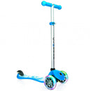 Monopattino a 3 Ruote a LED 3 Altezze Max 50Kg Globber PRIMO Fantasy Lights Up Happy Blu