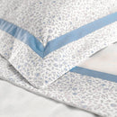 Set Lenzuola Matrimoniale Sopra Sotto e Federe con Stampa Garrini Emily Azzurro