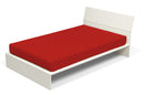 Lenzuolo Sotto con Angoli ed Elastico Tinta Unita Rosso 1 Piazza e Mezzo Francese
