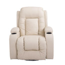 Poltrona Relax Reclinabile Massaggiante e Riscaldante in Similpelle  Beige