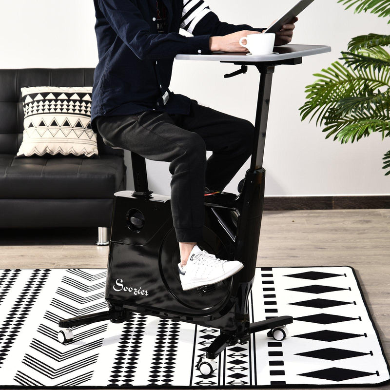 Cyclette Manuale con Tavolino 120 Kg  Nera