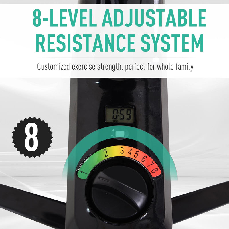 Cyclette Manuale con Tavolino 120 Kg  Nera