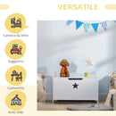 Baule Cassapanca Contenitore 62x40x46,5 cm in Legno  Bianco