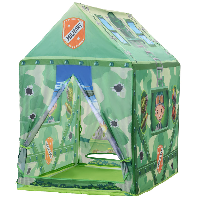 Tenda Casetta per Bambini 93x69x103 cm  Mimetica Verde