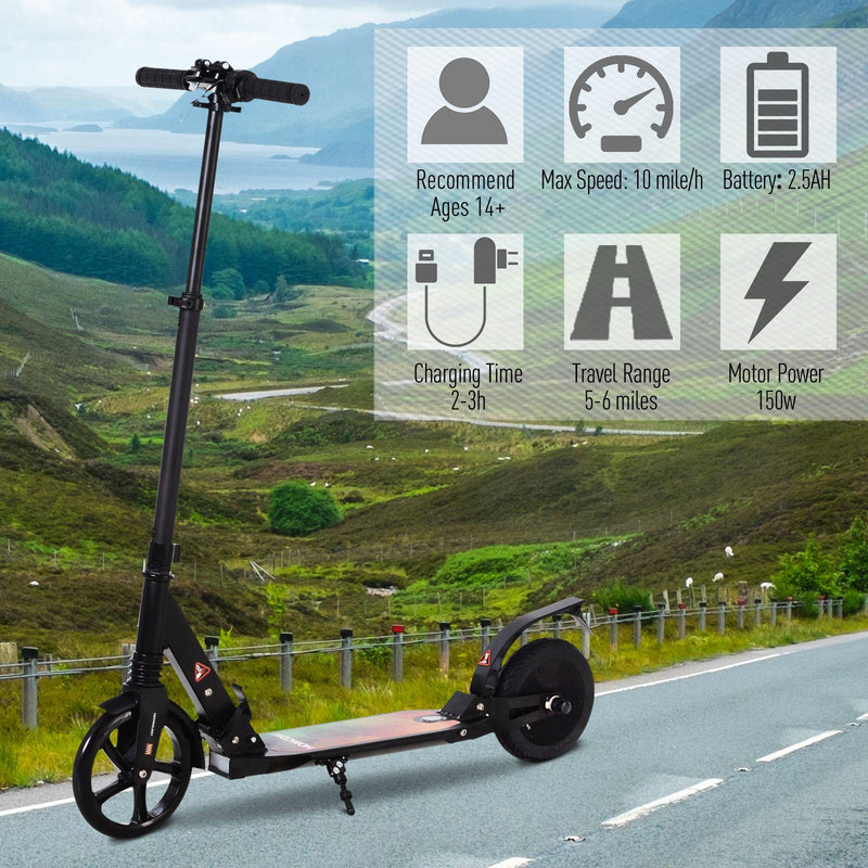 Monopattino Elettrico per Bambini 150W Pieghevole  Nero