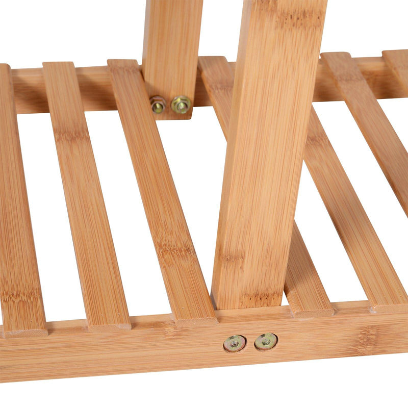 Libreria Scaffale 6 Ripiani 98x28x132 cm in Bambù Naturale 