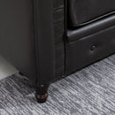 Divano 2 Posti 160x84x80 cm in Similpelle  Marrone Scuro