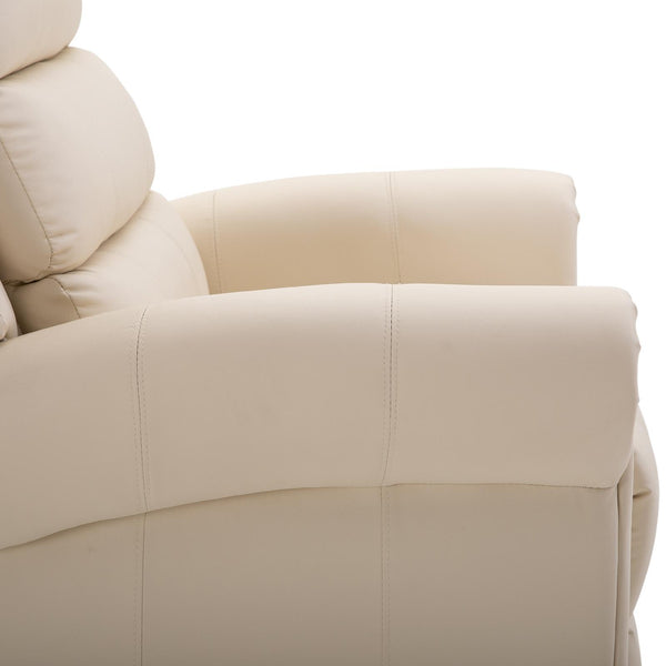 acquista Elektrischer Hubstuhl 1 Motor in cremefarbenem Kunstleder