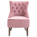 Poltrona in Velluto con Gambe in Legno  Rosa