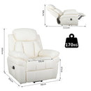 Poltrona Alzapersona Elettrica 1 Motore in Similpelle  Beige