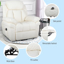 Poltrona Alzapersona Elettrica 1 Motore in Similpelle  Beige