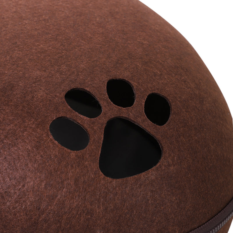 Cuccia per Gatti Riscaldante da Interno 47x38x24 cm  Marrone