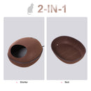 Cuccia per Gatti Riscaldante da Interno 47x38x24 cm  Marrone