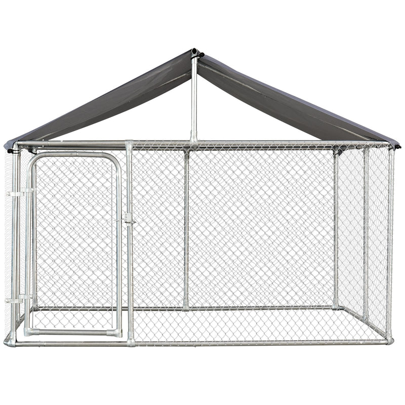 Recinto per Animali Domestici Cani Cuccioli 230x230x172 cm in Rete Zincata 