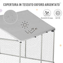 Recinto per Animali Domestici Cani Cuccioli 230x230x172 cm in Rete Zincata 