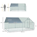 Gabbia Box da Esterno Zincato per Animali 3x4x1,95 m 