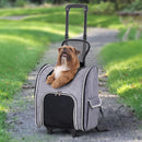 Trasportino Zaino per Cani e Gatti 35x25x45 cm  Grigio