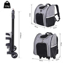 Trasportino Zaino per Cani e Gatti 35x25x45 cm  Grigio