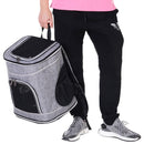Trasportino Zaino per Cani e Gatti 35x30x45 cm  Grigio