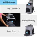 Trasportino Zaino per Cani e Gatti 35x30x45 cm  Grigio