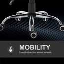 Sedia da Ufficio Presidenziale con Cuscino in Similpelle  Nera