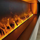 Bruciatore per Camino Elettrico a Vapore Acqueo da Incasso con Fiamme 3D 100x22,7x17,8 cm Capacità 6 lt 505W APP VAPOR100 Nero
