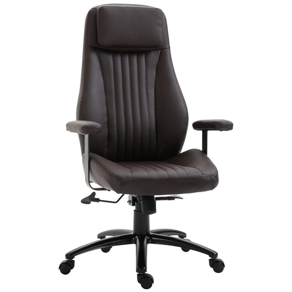 Präsidentenbürostuhl aus braunem Kunstleder sconto