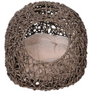 Cuccia in PVC Effetto Rattanper Gatti 66x48x39 cm con Cuscino  Corda