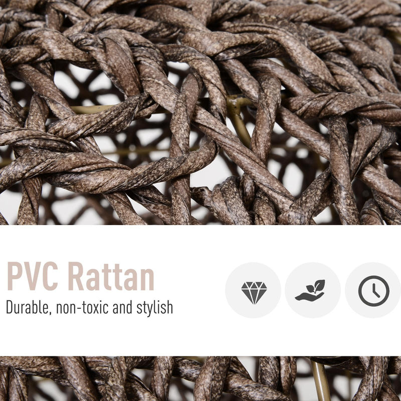 Cuccia in PVC Effetto Rattanper Gatti 66x48x39 cm con Cuscino  Corda