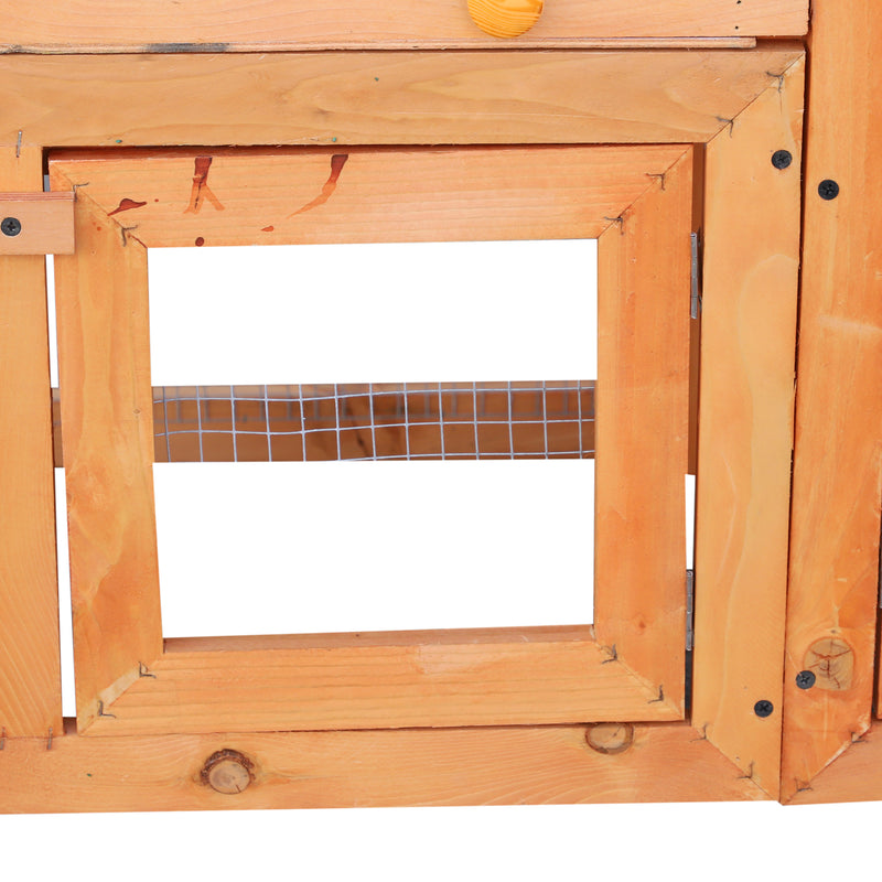 Conigliera da Esterno in Legno 145x46x85 cm  Marrone