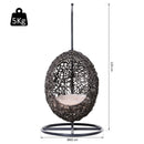 Cuccia Amaca in PVC Effetto Rattan per Gatti Ø60x120 cm con Cuscino  Caffè