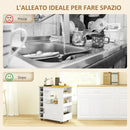 Carrello da Cucina 83x40x83 cm Armadietto e Portabottiglie Rovere   