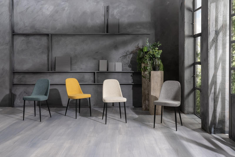 Set 4 Sedie 55x46xH85 cm in Tessuto Tamara Beige