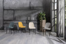 Set 4 Sedie 55x46xH85 cm in Tessuto Tamara Grigio Chiaro