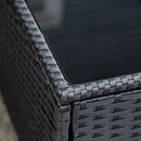 Set Salotto da Giardino in Polyrattan Divano 2 Poltrone  Virginia Nero e Beige