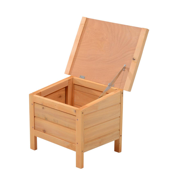 Gartenbox Container Werkzeughalter aus Holz 45x33x36 cm Box prezzo