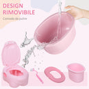 Vasino per Bambini Antiscivolo Ippopotamo  Hippoo Rosa