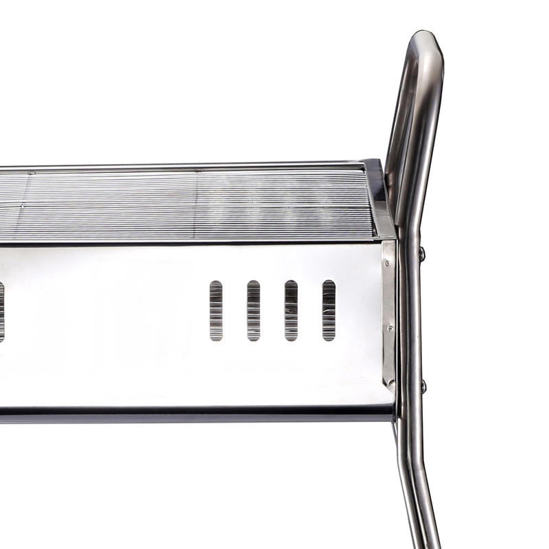 Barbecue a Carbone Carbonella in Acciaio Portatile 63x44x80 cm  Akela