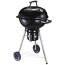 Barbecue a Carbone Carbonella in Acciaio Portatile 2 Ruote 50x63x94 cm  Round