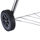 Barbecue a Carbone Carbonella in Acciaio Portatile 2 Ruote 50x63x94 cm  Round